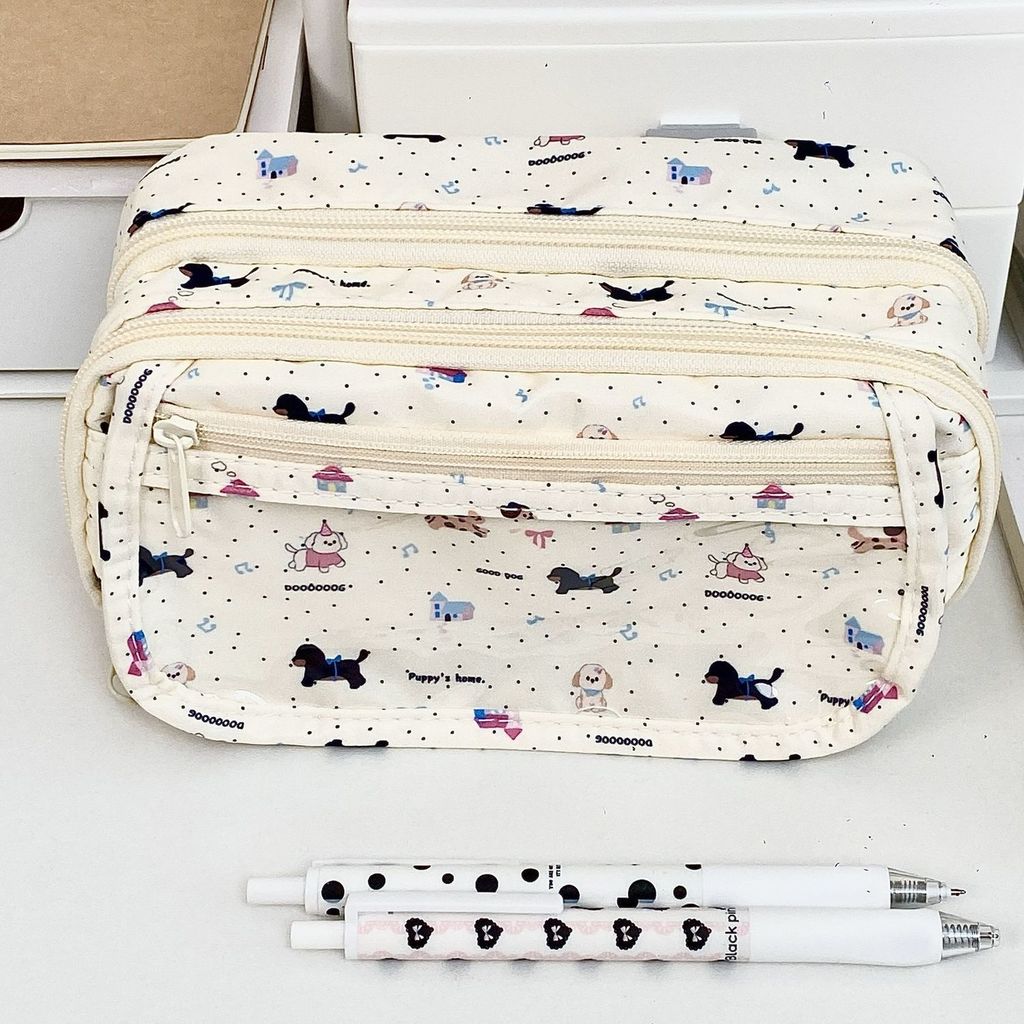 Puppy Pen Case With Polyester For Students And Art Supplies