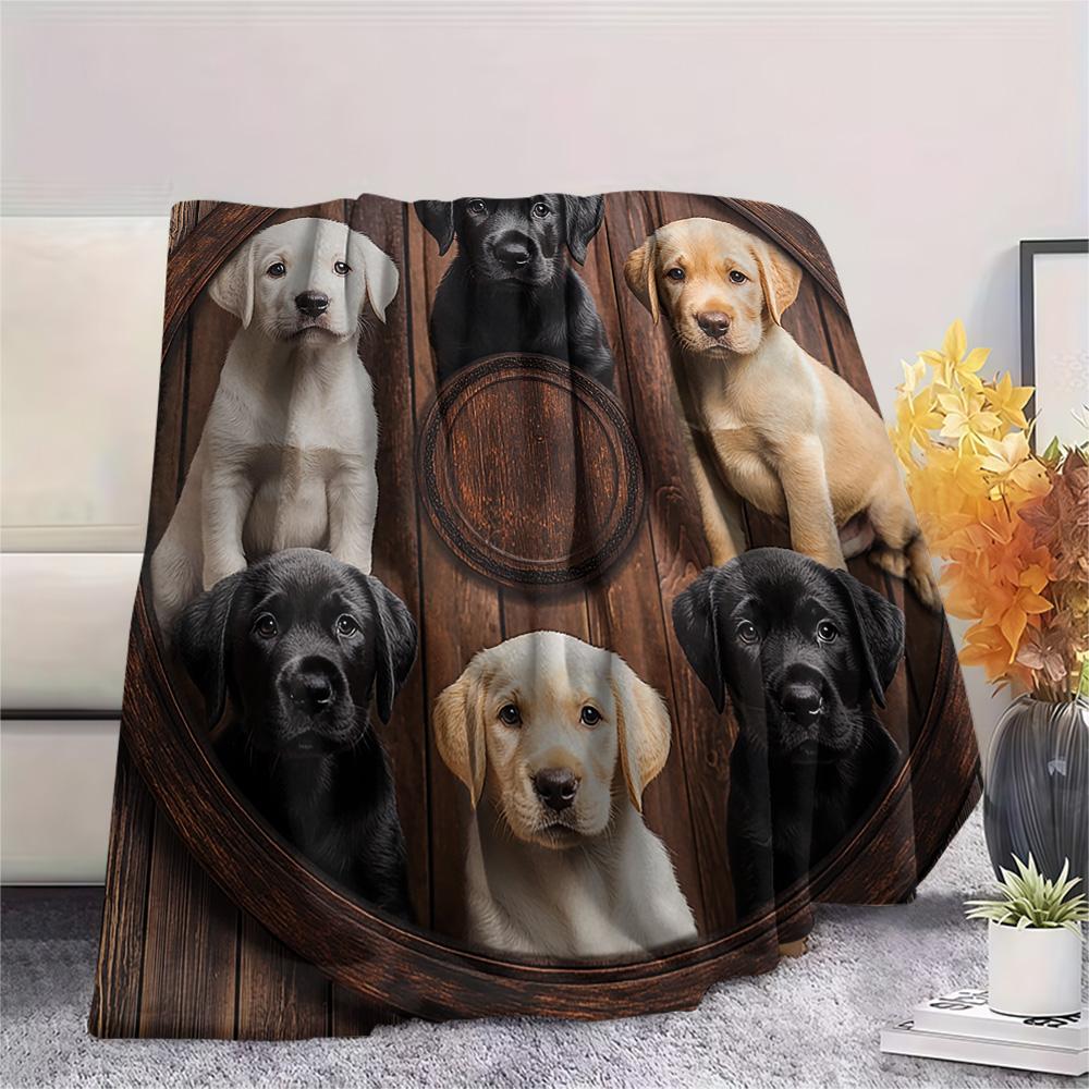 Dog Print Flannel Blanket, High Quality Comfortable for All Seasons, Home Decor, Warmth and Comfort, Perfect for Christmas Gifts