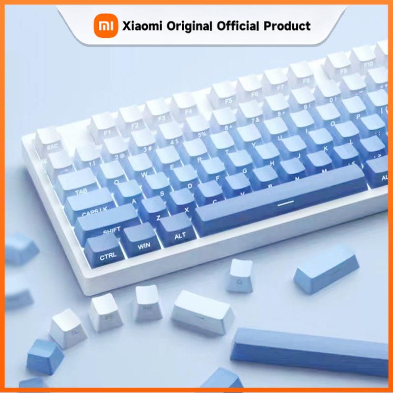 Xiaomi Gradient Blue Side Printed Keycaps Cherry Profile Double Shot PBT Keycaps 136 Keys for Cherry Gateron MX Switches Gamer Keyboard