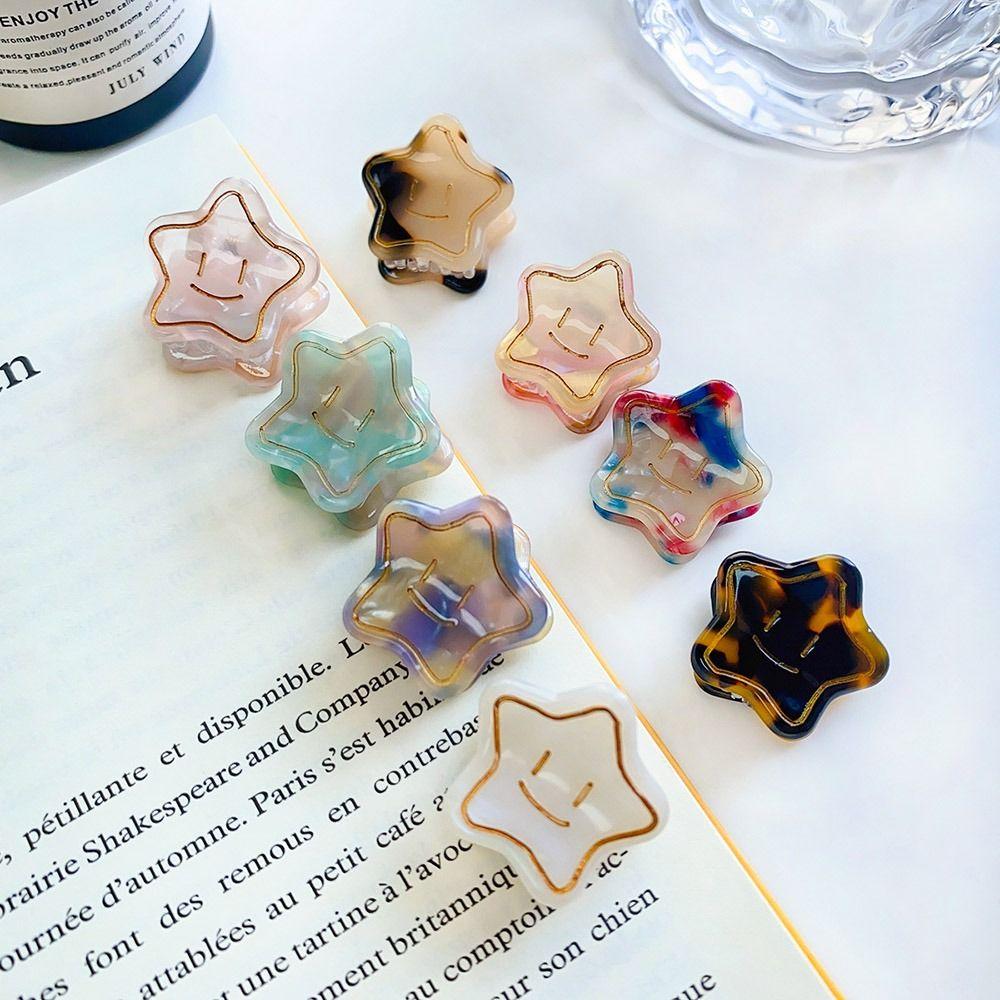 

Acetic Acid Headdress Ponytail Clip Mini Hairpin Flower Hair Claw Hair Barrette Star Hair Clip