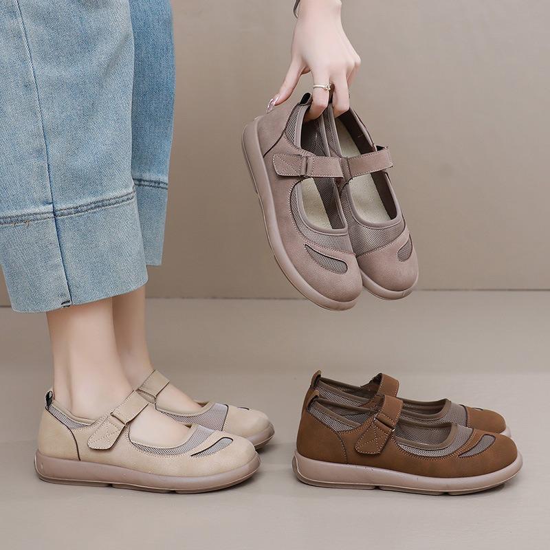 Summer new women's shoes platform-soled lightweight casual shoes single shoes fashionable versatile breathable non-slip one-pedal women's shoes
