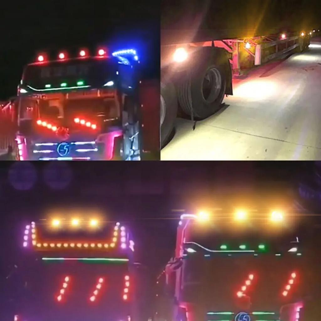 1pcs 12V 24V Car Side Marker Light Conical External Dome Light Clearance Side Marke Signal Tail Turn Indicator Warning Light