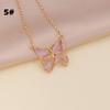 Butterfly Jewelry Multi-Colored Zircon Butterfly Necklace for Women Fashionable Clavicle Chain Pendant Necklace for Women