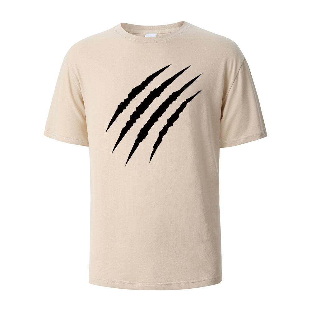 Claw Marks Simplicity Graphic TShirts Summer Breathable Comfortable Pure Cotton Tops For Men Women Oneck Oversize Men Clothing