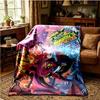 Cityscape Hazbin Nightmares Throws Blanket Flannel Blankets Plush for Couch Bed Gifts for Men Women Travel picnic blanket Christmas fan gifts