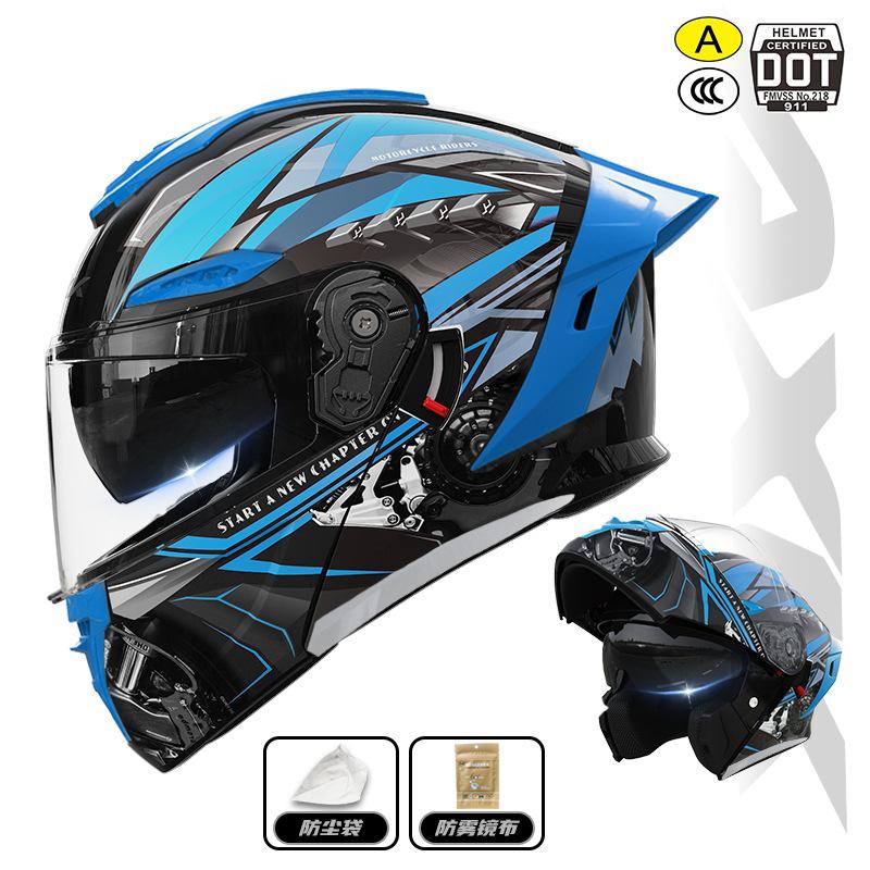 MRC Blue Color Full Face Motorcycle Helmet for Men Women Moto Helmet Original DOT Approved Helmet Full Face Helmet Racing Helmet
