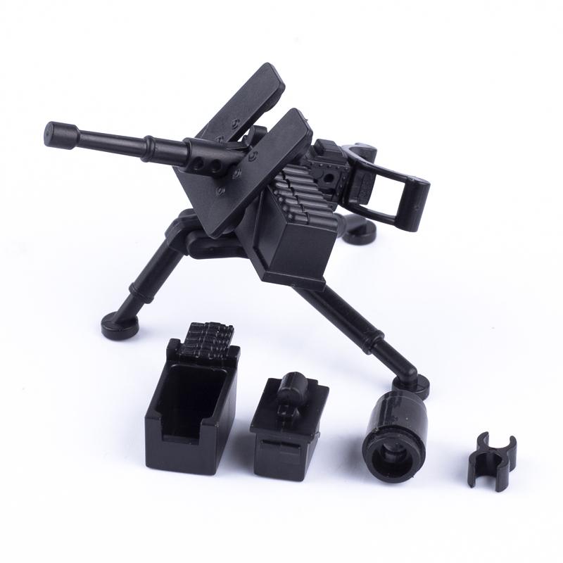 MOC WW2 Militärpistole Kanone Bausteine Schwere Waffen Kriegsszene Soldaten Armee Figuren Zubehör Waffen Steine Spielzeug
