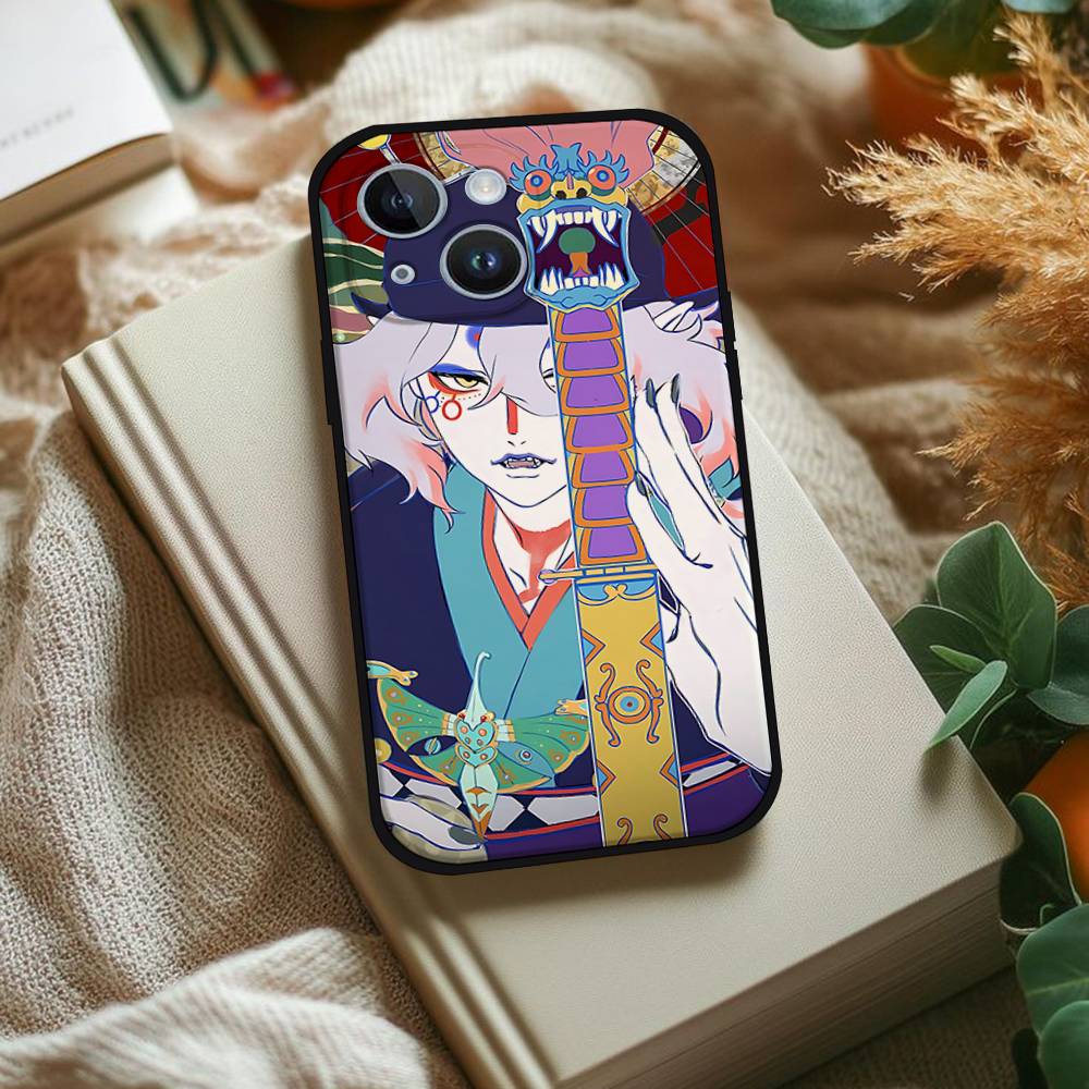 Anime Mononoke Kusuriuri Phone Case For IPhone 1716 15 14 13 Pro Max 11 12 Mini X Xs XR Black Silicone Cover