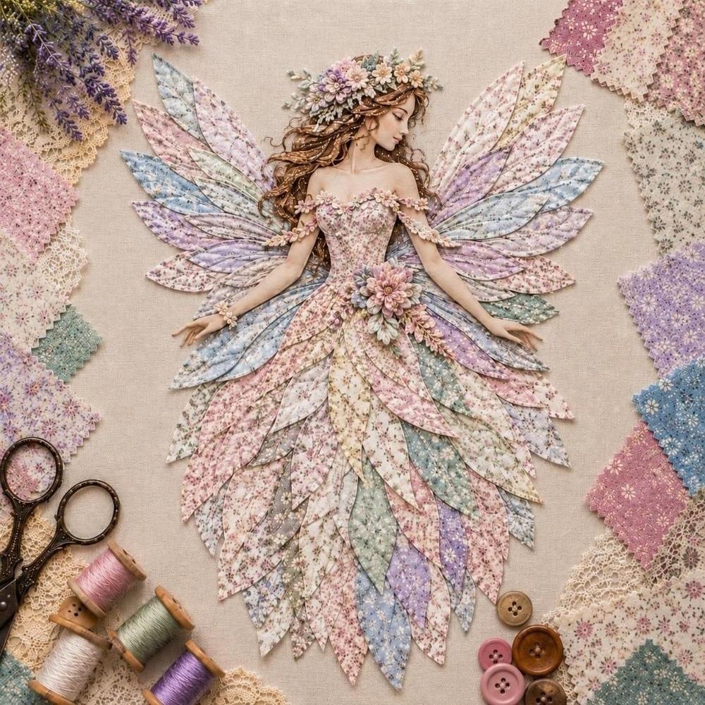 Step By Step Guide Patchwork Fairy Kit Handmade DIY Sewing Kit Cute Fabric Craft Set  Home Decor