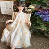 Girls' Dress 2026 Summer New Western-style Dress Fashionable Mesh Dress Sweet and Lovely Flower Princess Dress