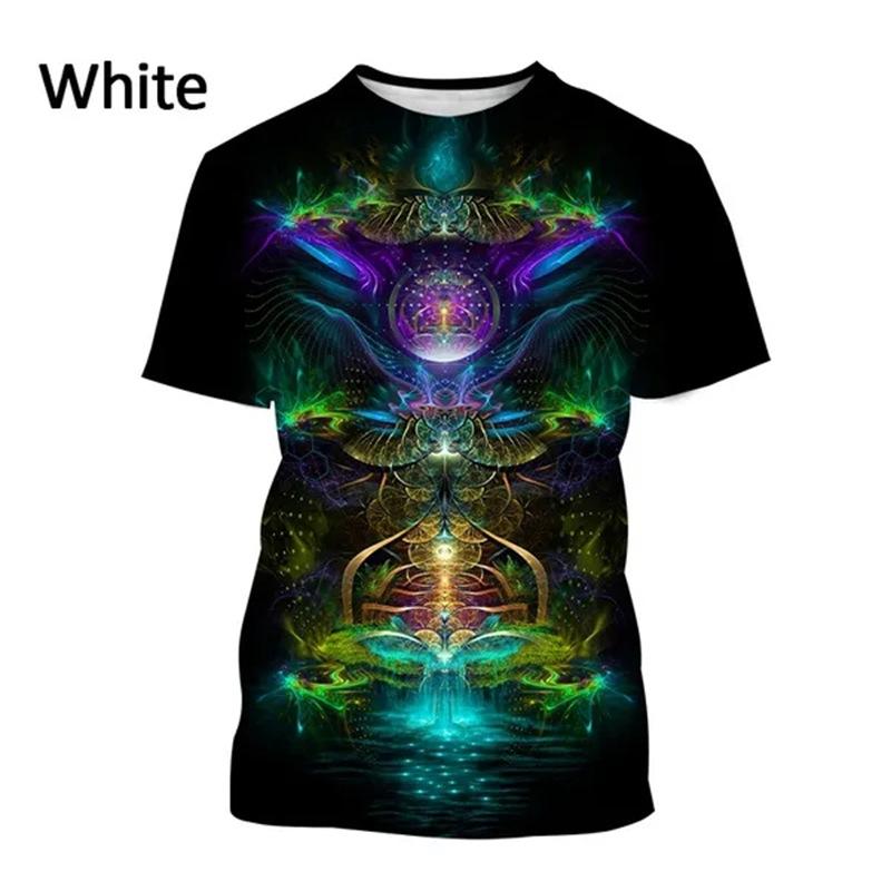 Colorful Animal Avatar 3D Printed Adult Casual Short Sleeved T-shirt