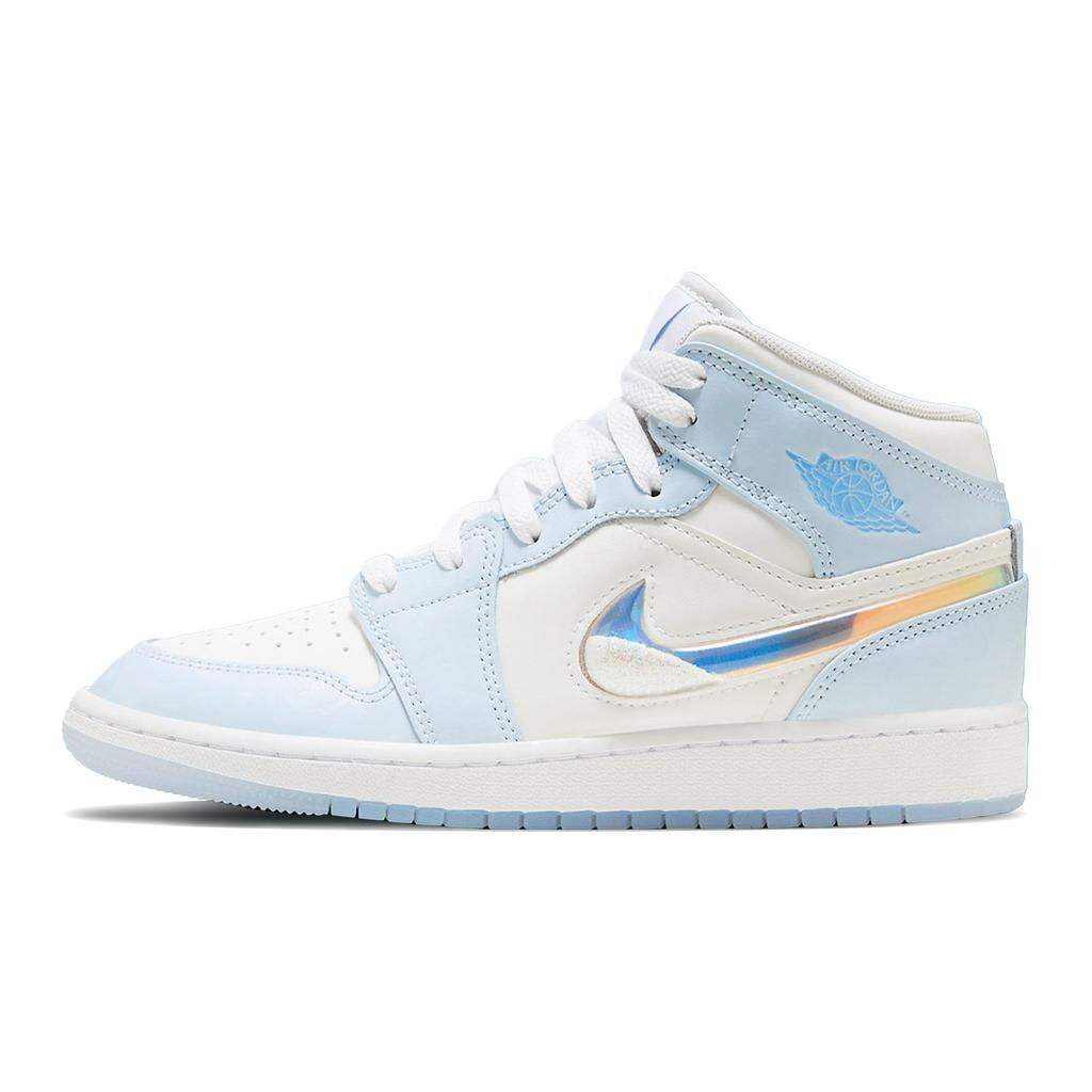 Jordan Air Jordan 1 High top Vintage Basketball Shoes Pink Blue GS FQ9117-400(TeamA-AJ)