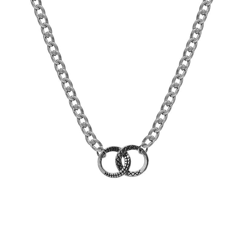

Devil s Buckle Necklace Female Summer Niche ins Hip Hop Versatile Non-Fading Simple Titanium Steel Necklace Female Pendant Jewelry
