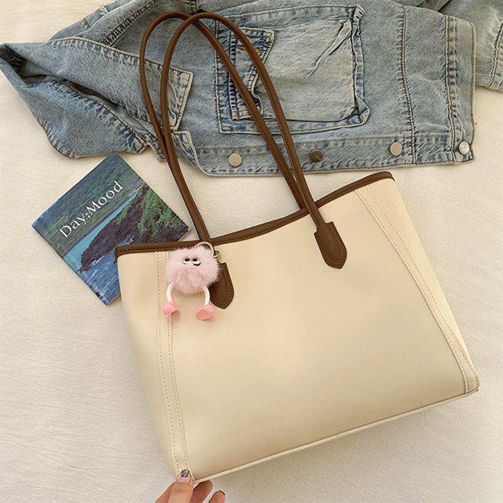 Borsa shopper da donna e ragazza, borsa tote in pelle PU di lusso, grande capacità, borsa a mano, borsa a tracolla di qualità