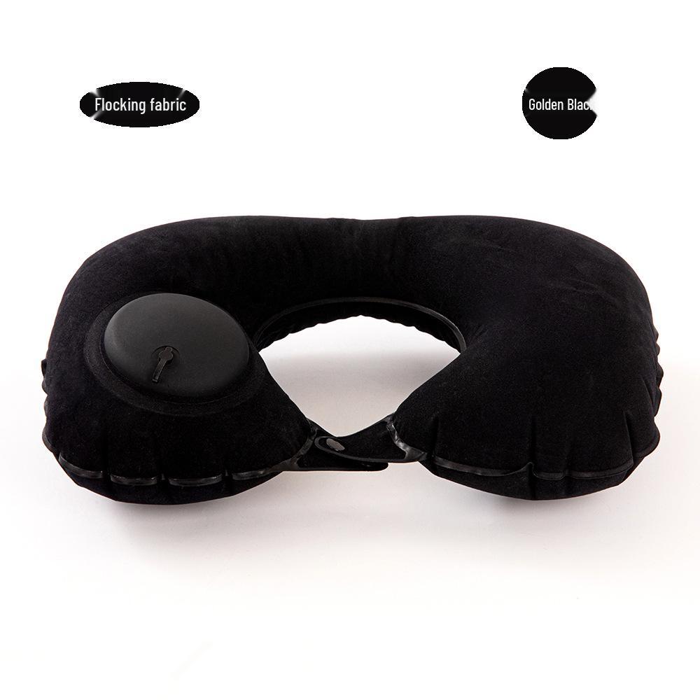 Inflatable U-Shape Travel Neck Pillow - Portable Airplane, Train, Car Support Pillow