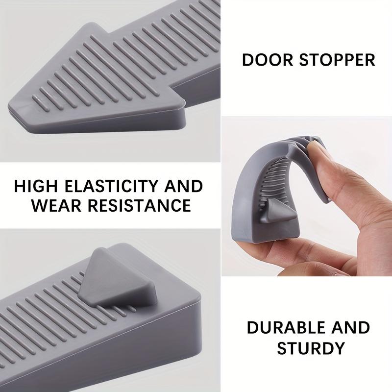 Heavy-Duty Plastic Door Stoppers for Bottom of Door On Floor - Stackable Adjustable Wedge Stabilizers, Polished Finish, Prevents Drafts & Energy Loss