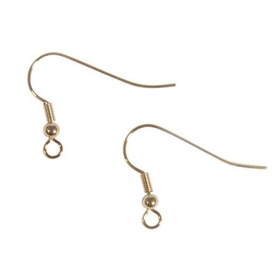 Earring Hook - - 20 Mm - Gold - Metal - 1 Pair