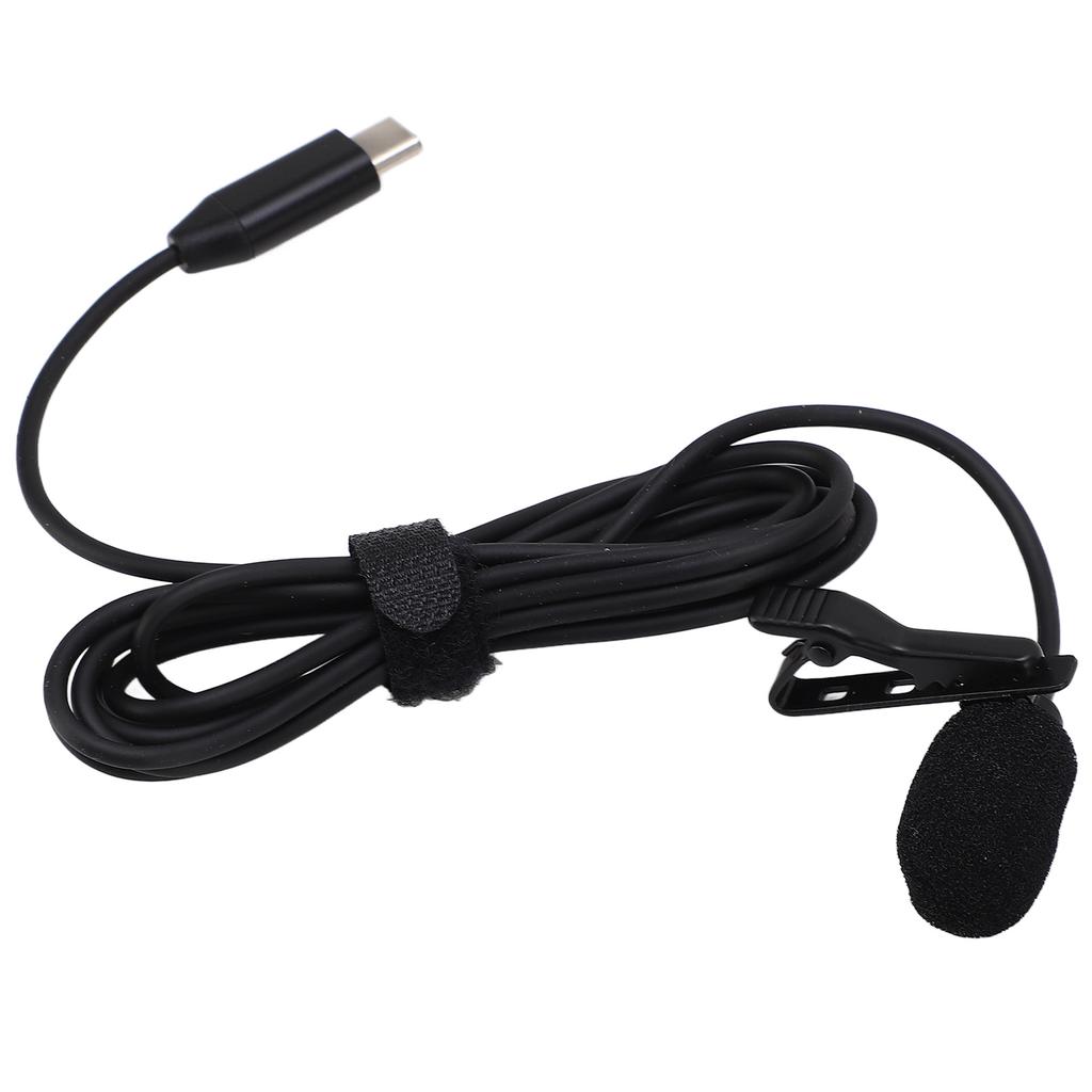 Lavalier Lapel Microphone Type C Omnidirectional Condenser Clip On Lapel Mic for Insta360 ONE RS