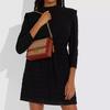 New COACH Hutton Cow Leather Envelope Bag Shoulder Bags Women's Brown Yellow CJ390-B4NQ4