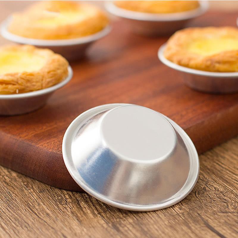 10 Stück Antihaft-Eierkuchenform aus Aluminiumlegierung Wiederverwendbares Backzubehör Keks-Puddingform Mondkuchenform Backwerkzeuge
