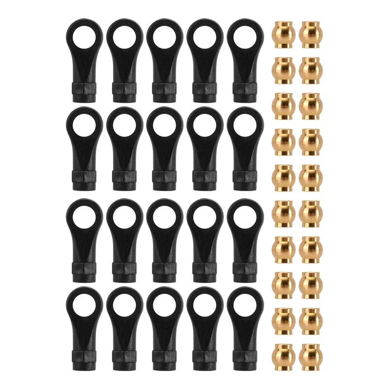 INJORA 20Pcs Plastic Rod Ends with Brass Link Balls for 1/18 RC Crawer TRX4M Upgrade