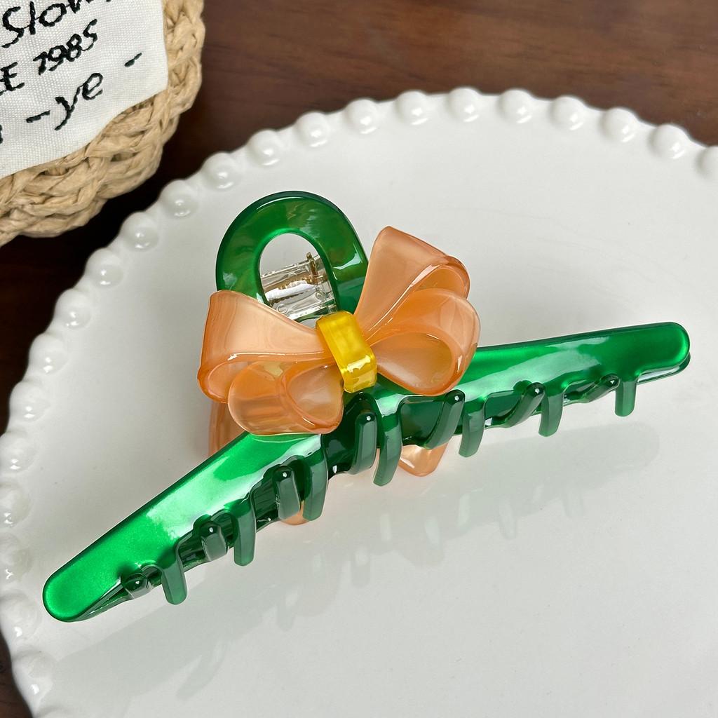 Chic And Elegant Colorful Bow Hair Claw Clip Made Of High-quality Acetate