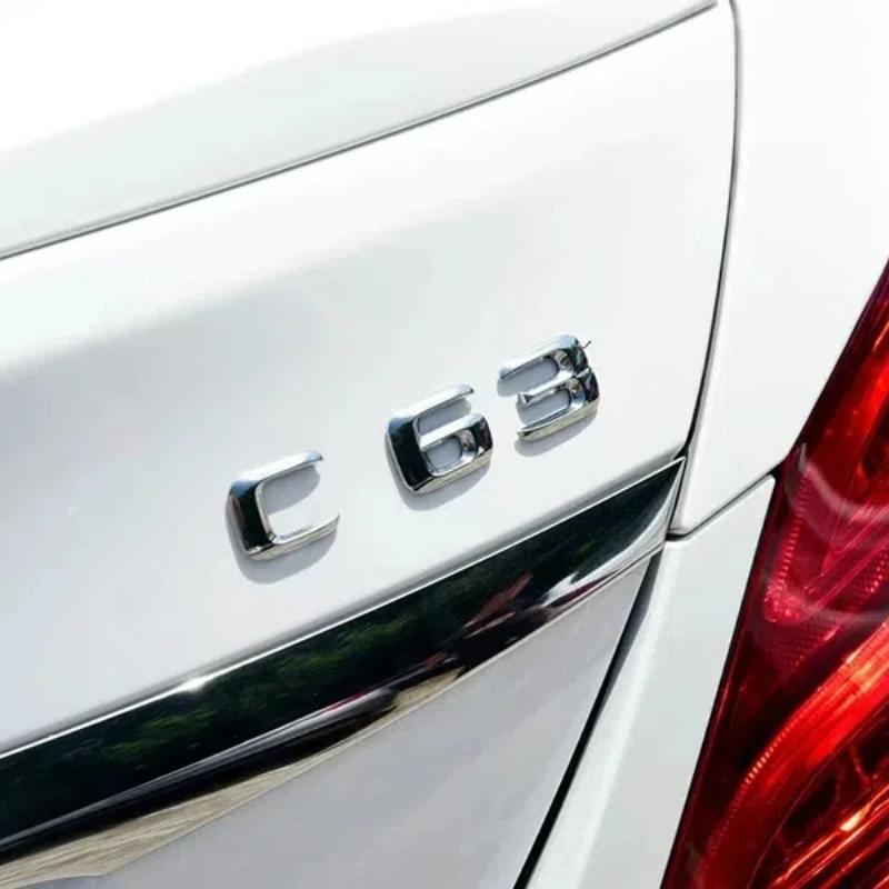 3D ABS Black Chrome Letters For S63 G63 C63 E63 AMG W205 W204 W213 W212 W222 W221 W463 Logo Emblem Sticker Accessories
