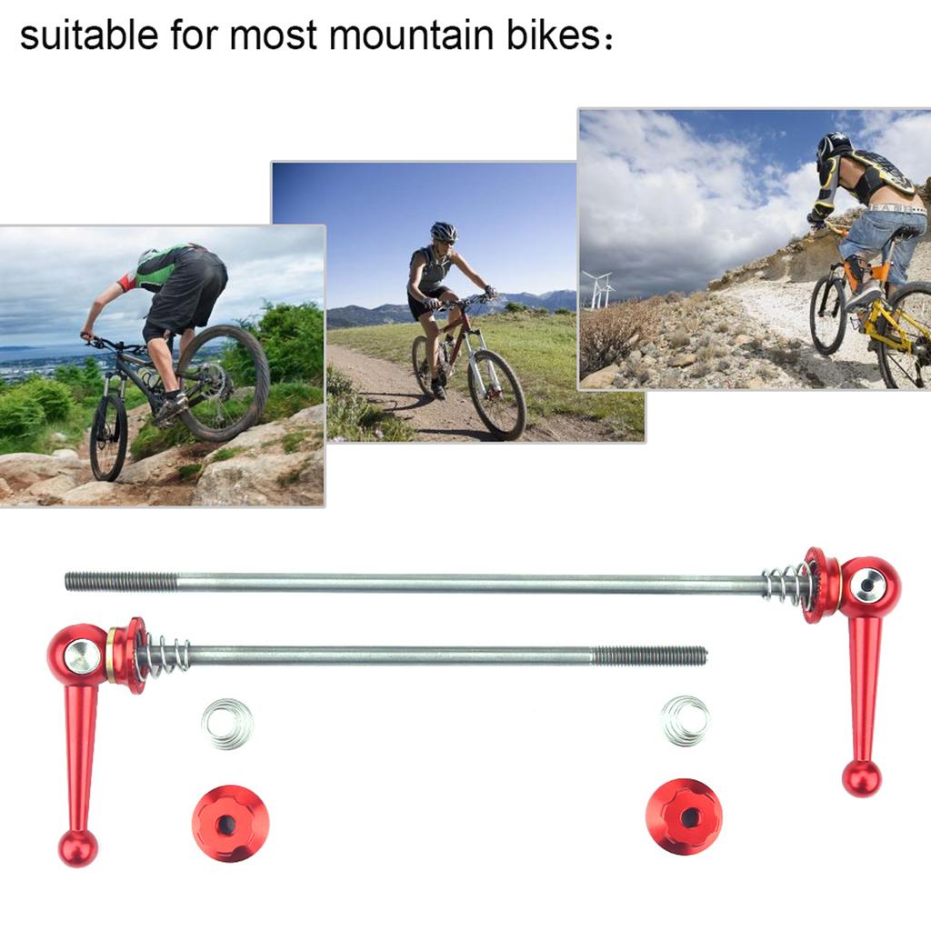 2pcs Ultralight Titanium Alloy Quick Release Skewer Bike Replacement Repair Parts (Red)