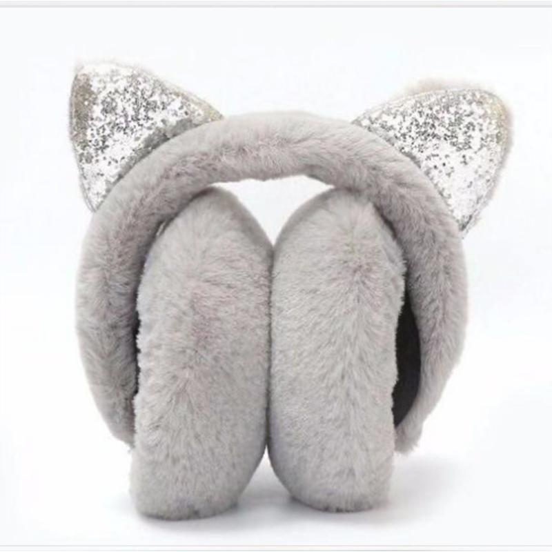 

Fashionable Cute Cartoon Cat Ear Earmuffs Warm Thickened Earmuffs Winter Antifreeze as the picture