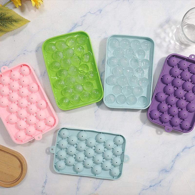 25 Grids Silicone Ice Ball Mold with Lid Easy  Treats for Gatherings