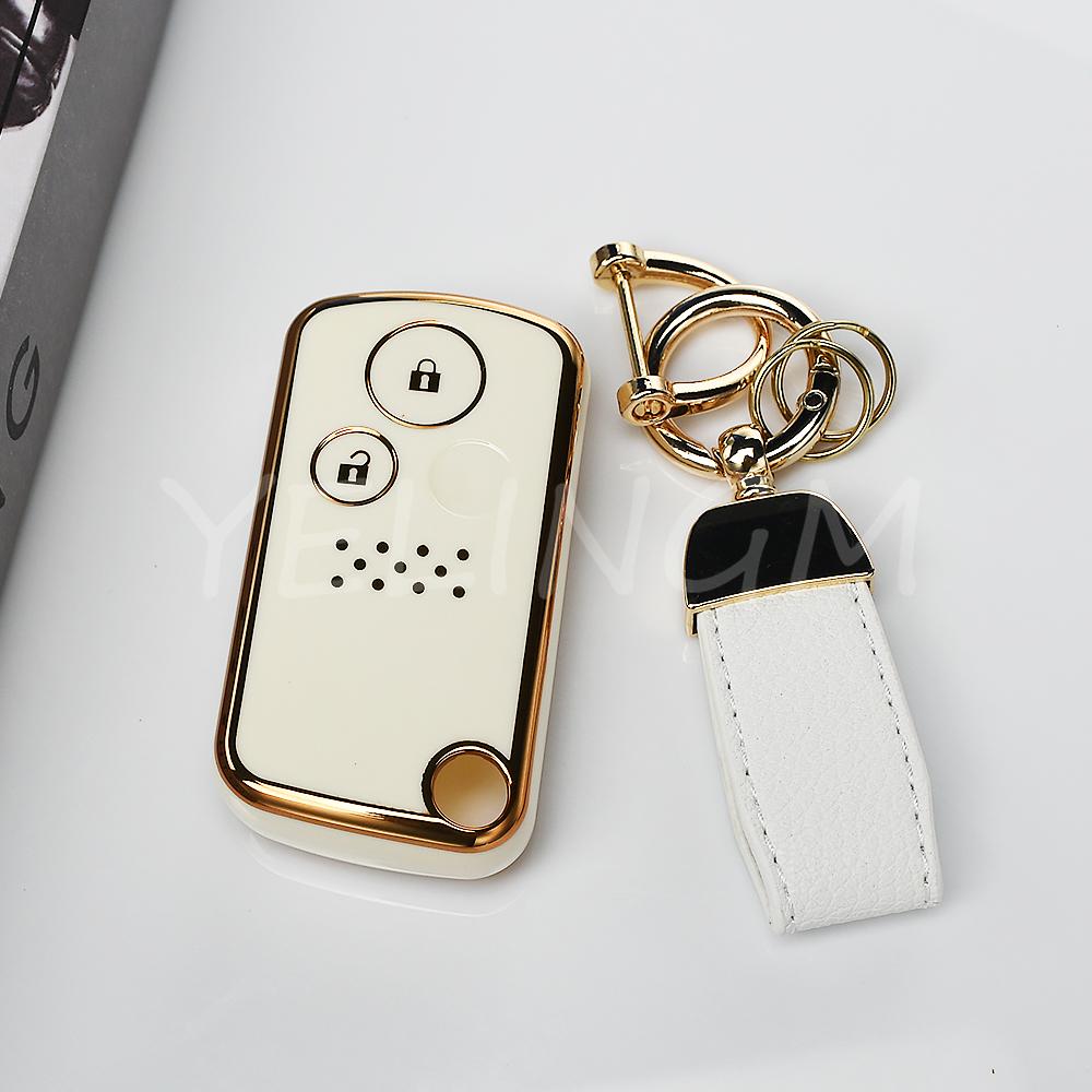 2 3 Buttons Soft Tpu Shell Fob For Honda Fit Jazz Shuttle Gp2 Spada Stepwgn Rg1 Freed Spike Ge6 Car Case Key Cover Fob Keychain