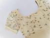 ProDance Embroidered Mint and Ivory Short Sleeve Ballet Leotard PLHA018MA Half-Cup (L, Ivory)