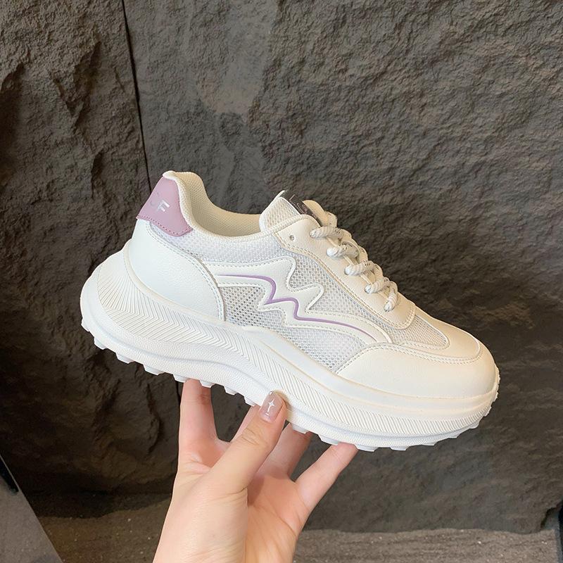 

Ultra-Light Mesh Breathable Lace up Casual Sneaker Women s Spring and Summer New Korean Style Versatile Slim Feet Dad Shoes