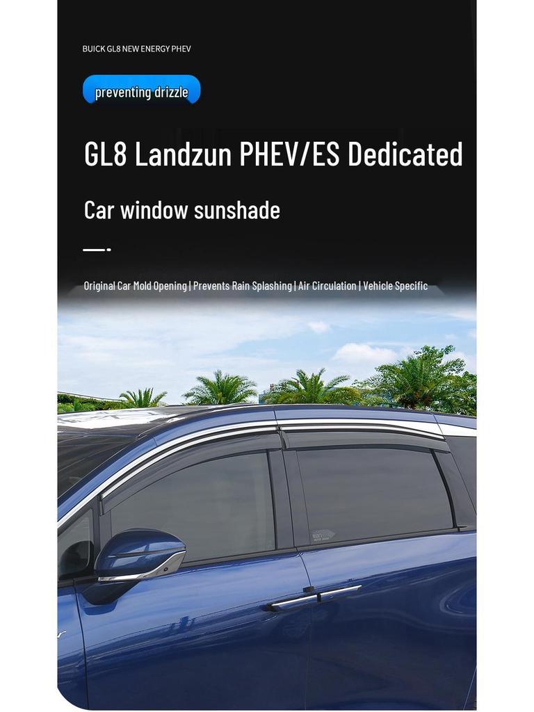 Window Rain Guards for 2024-2025 Buick GL8 Avantgarde PHEV/ES.