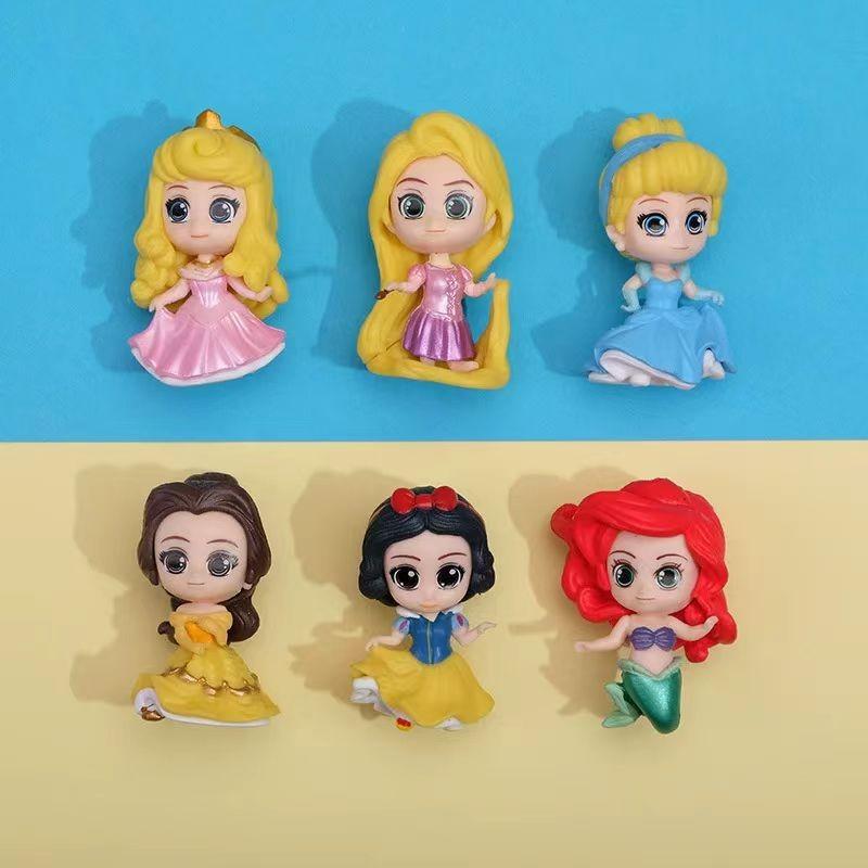 Magical 7 Styles Of Q Version Princess Action Figures With Snow White Mermaid Mulan Collectibles Cinderella