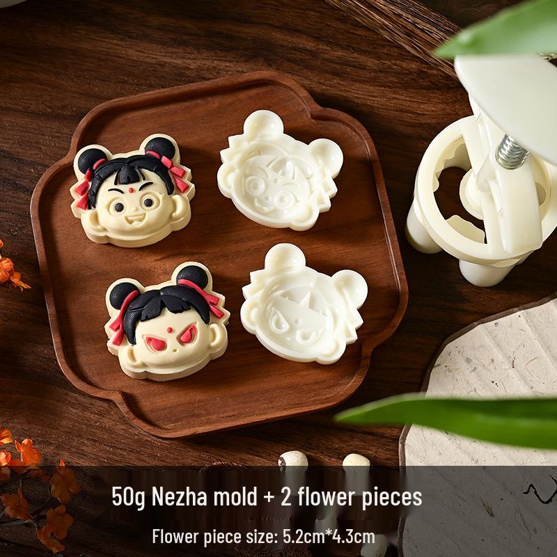 Mid-Autumn Mooncake Press - Flower Ice Skin Mold for Pastry & Mung Bean Cake