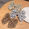 Sexy Leopard Print Bow Hair Clip Women Large Bowknot Satin Hairpin Barrettes Girls Ponytail Clip Hair Accessories Headwear Gift