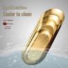 ZISIZ Gold Plated Stainless Steel Oval Serving Tray Set