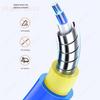 Jushan Armored LC-SC Single Mode Dual Core Fiber Optic Patch Cord