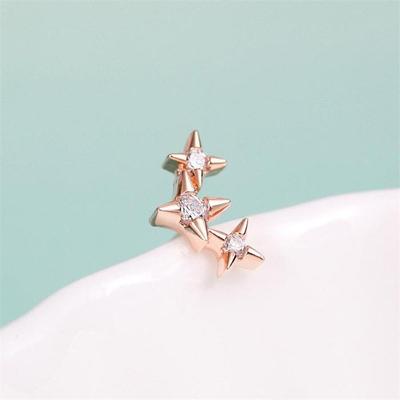 [Onm] Onm 14K Gold Needle Cubic Star Point Rose Gold Piercing (S9594162)
