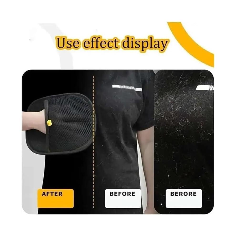 Pet Hair Removal Gloves for Cats and Dogs - Reusable 3-Pack, Effective for Carpets and Sofas, B-Glove Model