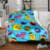 Sesame-Street Print Flannel Blanket High Quality Warm Comfortable Cover for All Seasons Perfect for Gifts Home Decor