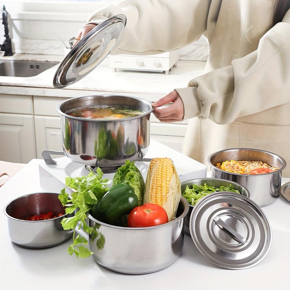 Thickened stainless steel cooking pot storage tank oil tank, can be used as a soup pot, suitable for outdoor household kitchen