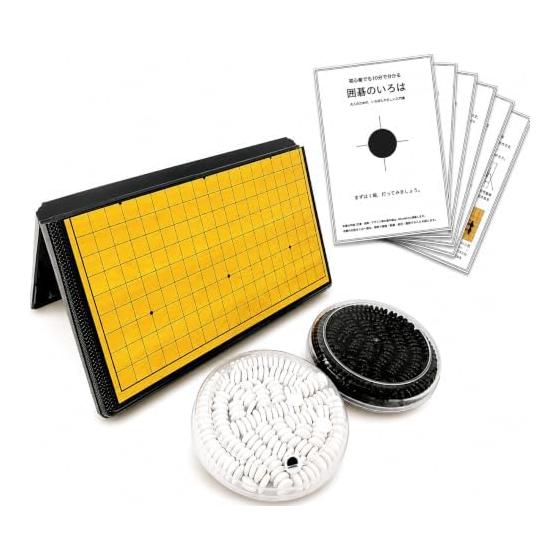 Go 37cm Magnetic 19 Road Board [Japanese Instruction Manual for Beginners Included] Foldable, Waterproof, Portable, 361 Go Stones
