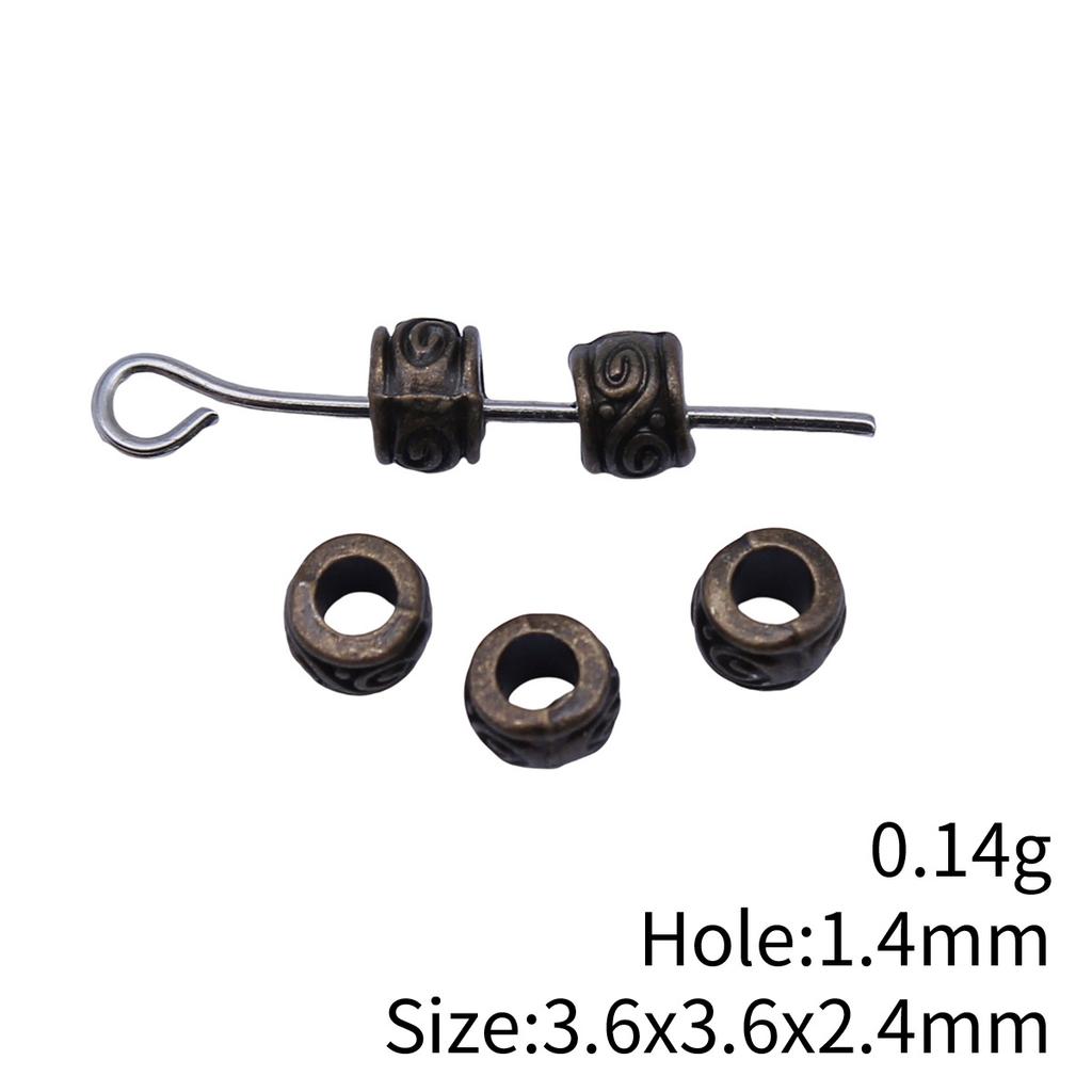 Square Round Mini Spacer Beads Metal Loose Beads For Thin Chain Bracelet Necklace DIY Jewelry Making Supplies For