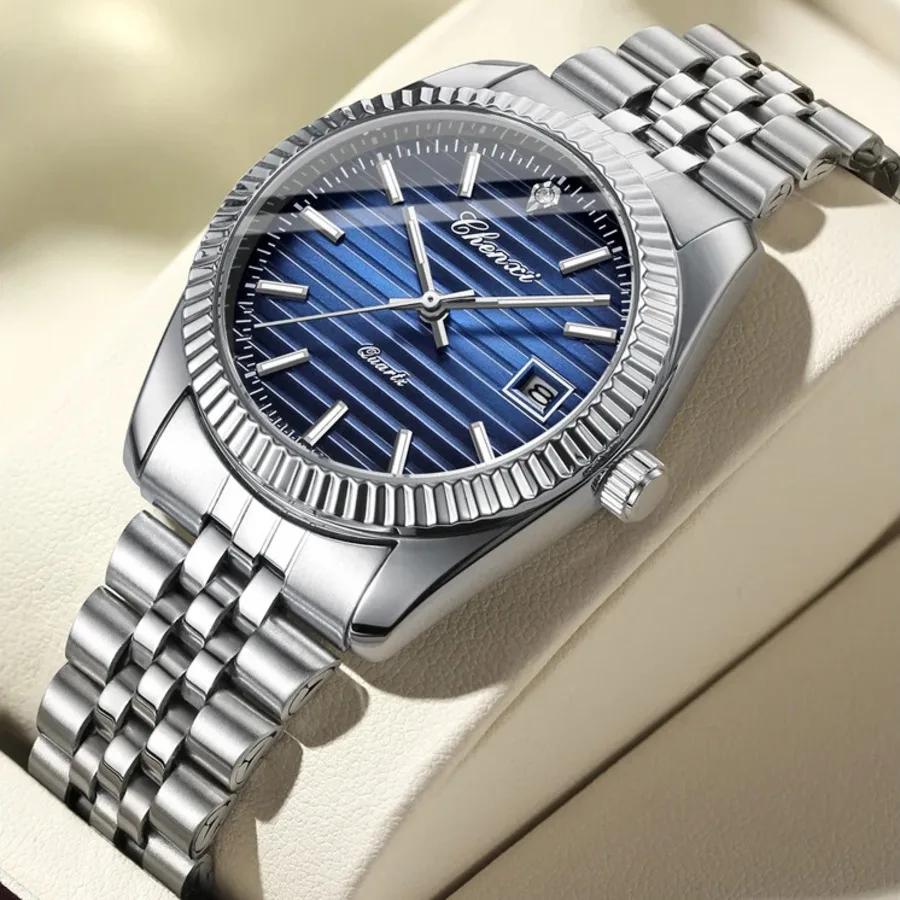 CHENXI Watches for Man 35MM Dial Stainless Steel Strap Waterproof Luminous New Quartz Wristwatches Man Watch Relogios Masculino