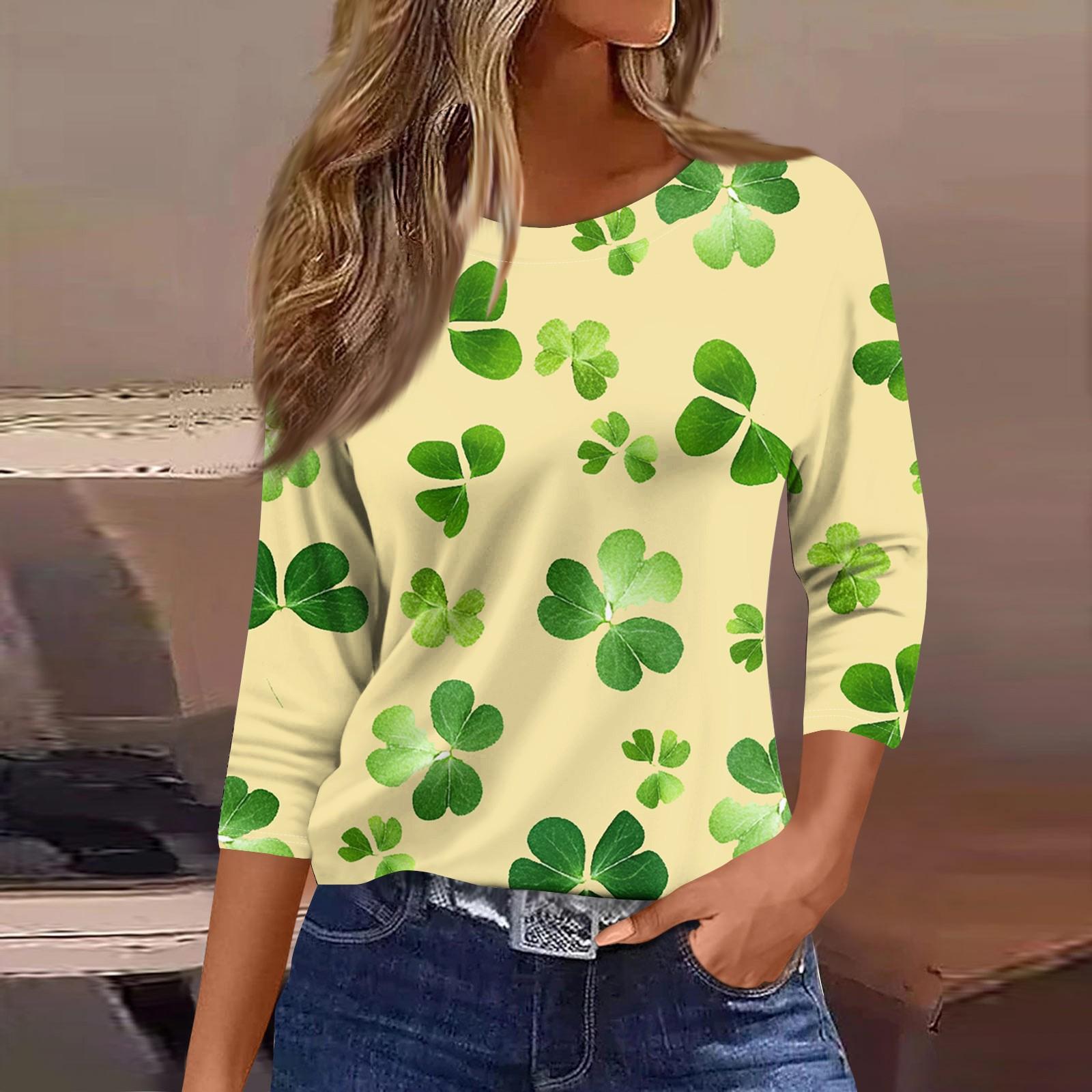 

Женские топы с рукавами 3/4, цветочный принт, винтажная мода, повседневные свободные рубашки с круглым вырезом больших размеров XL жёлтый