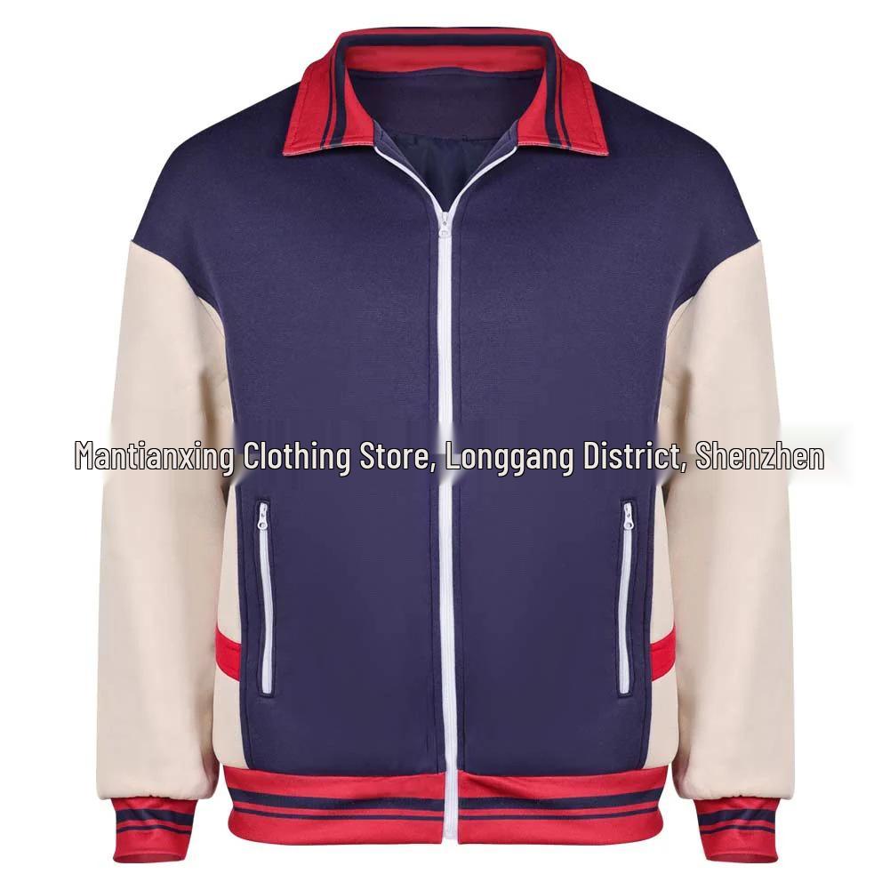 2025 Lucas Sinclair Stranger Things Czerwono-Biała Kurtka Kostium Cosplay