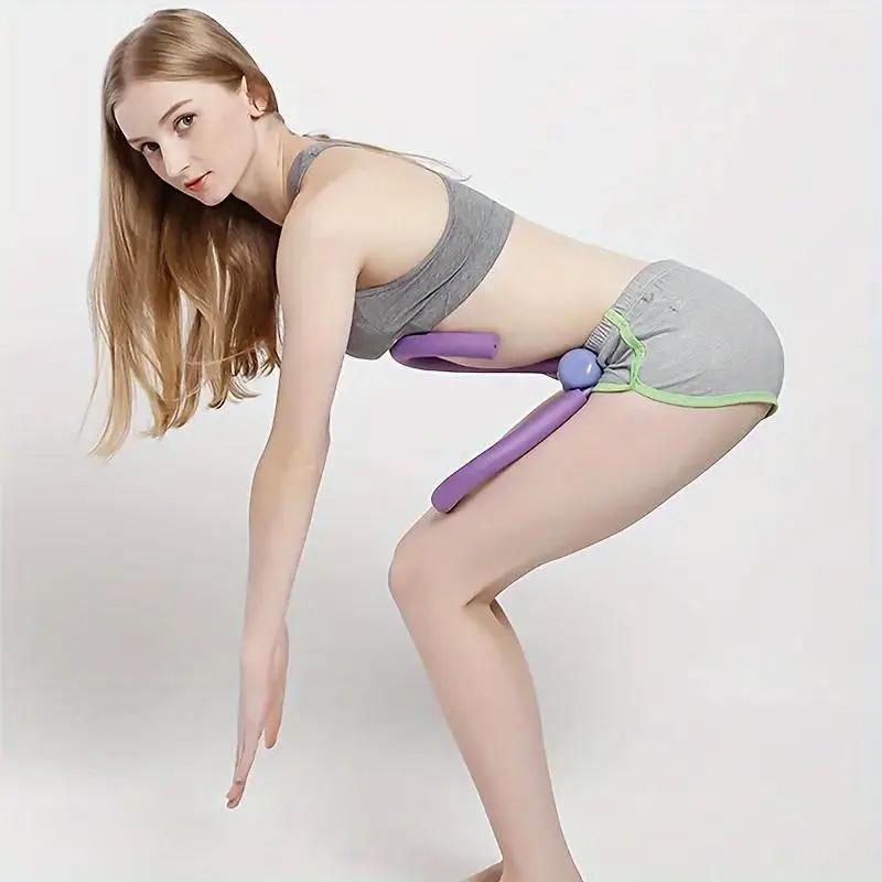 Purple Pelvic Floor Kegel Trainer, for Home Exercise. 23x10x15cm, Flocked Fabric, for Women's Health