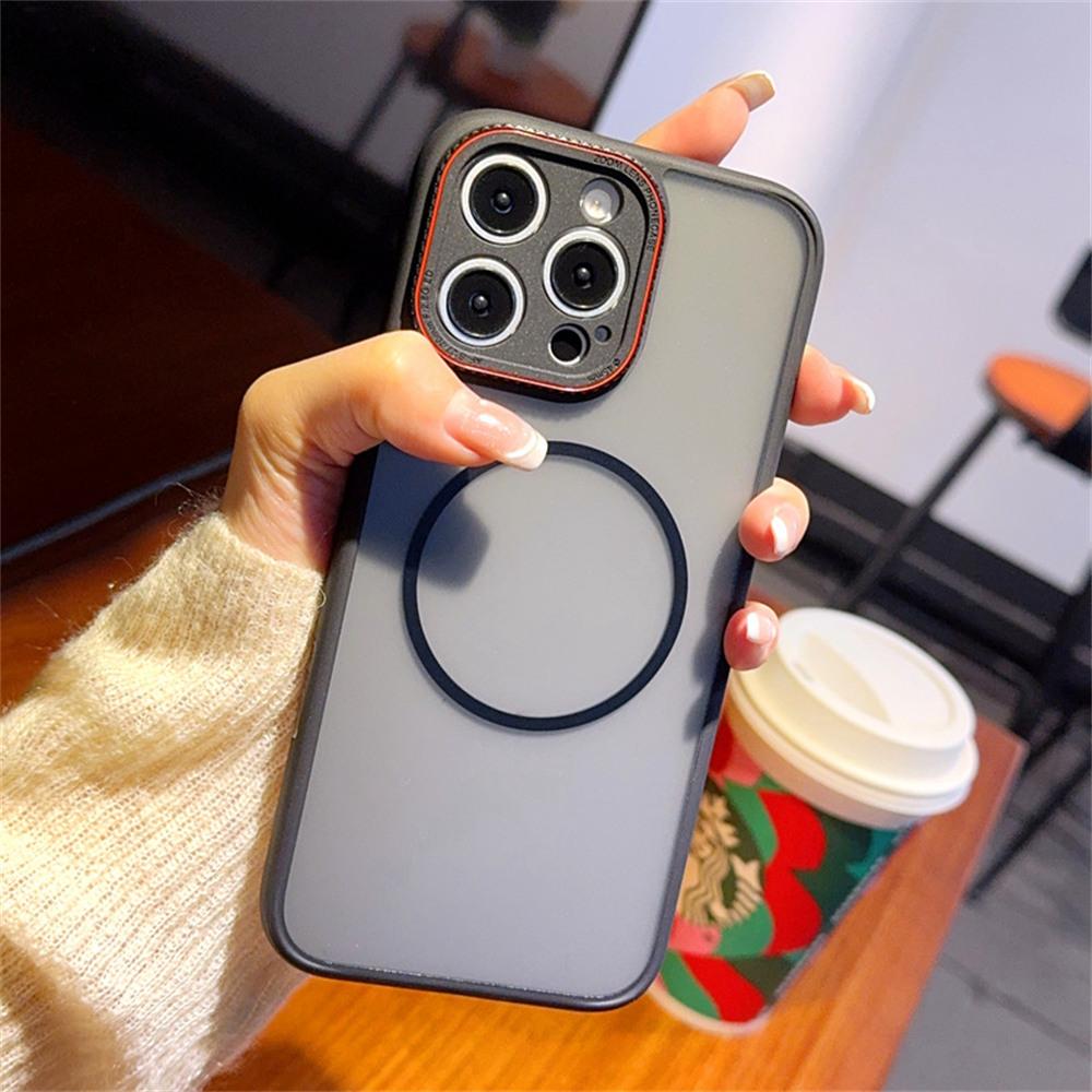 

For iPhone 15 Pro Case Compatible with MagSafe TPU+PC Matte Phone Back Cover A